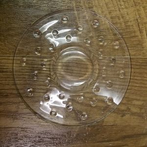 3 Depression Glass plates vintage saucers